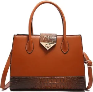 Women's Crocodile Tote Bag One-shoulder Straddle Handbag