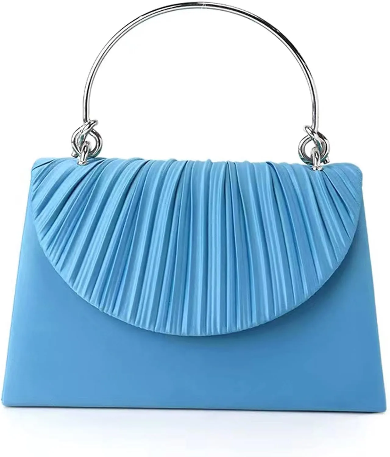 Women's Evening Handbags, Elegant Pleated Clutch Purse for Formal Prom Tea Party Wedding guest Cocktail Night Date