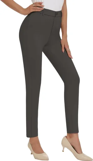 Women's High Waist Skinny Comfy Stretchy Work Pants with Pockets