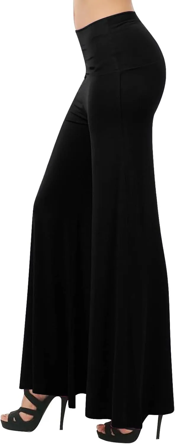 Women's Loose High Waist Wide Leg Pants Workout Out Casual Trousers Yoga Gym Flared Pants Palazzo Dress Pants