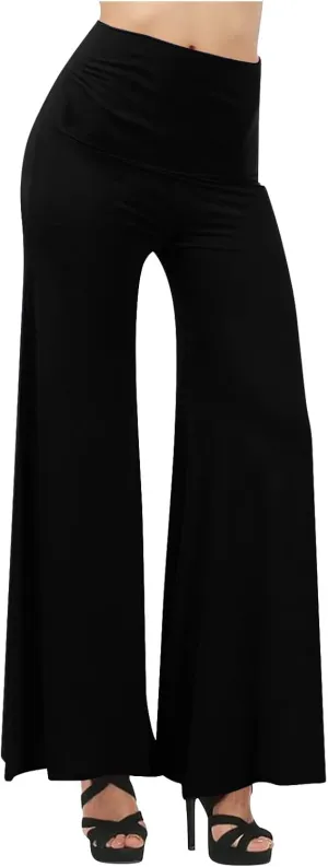 Women's Loose High Waist Wide Leg Pants Workout Out Casual Trousers Yoga Gym Flared Pants Palazzo Dress Pants