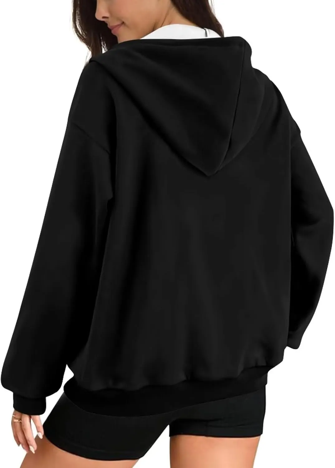 Womens Oversized Hoodie with Zipper Pockets Hooded Gradient Sweatshirt Women Zip Up Sweater Women Size XS-4XL