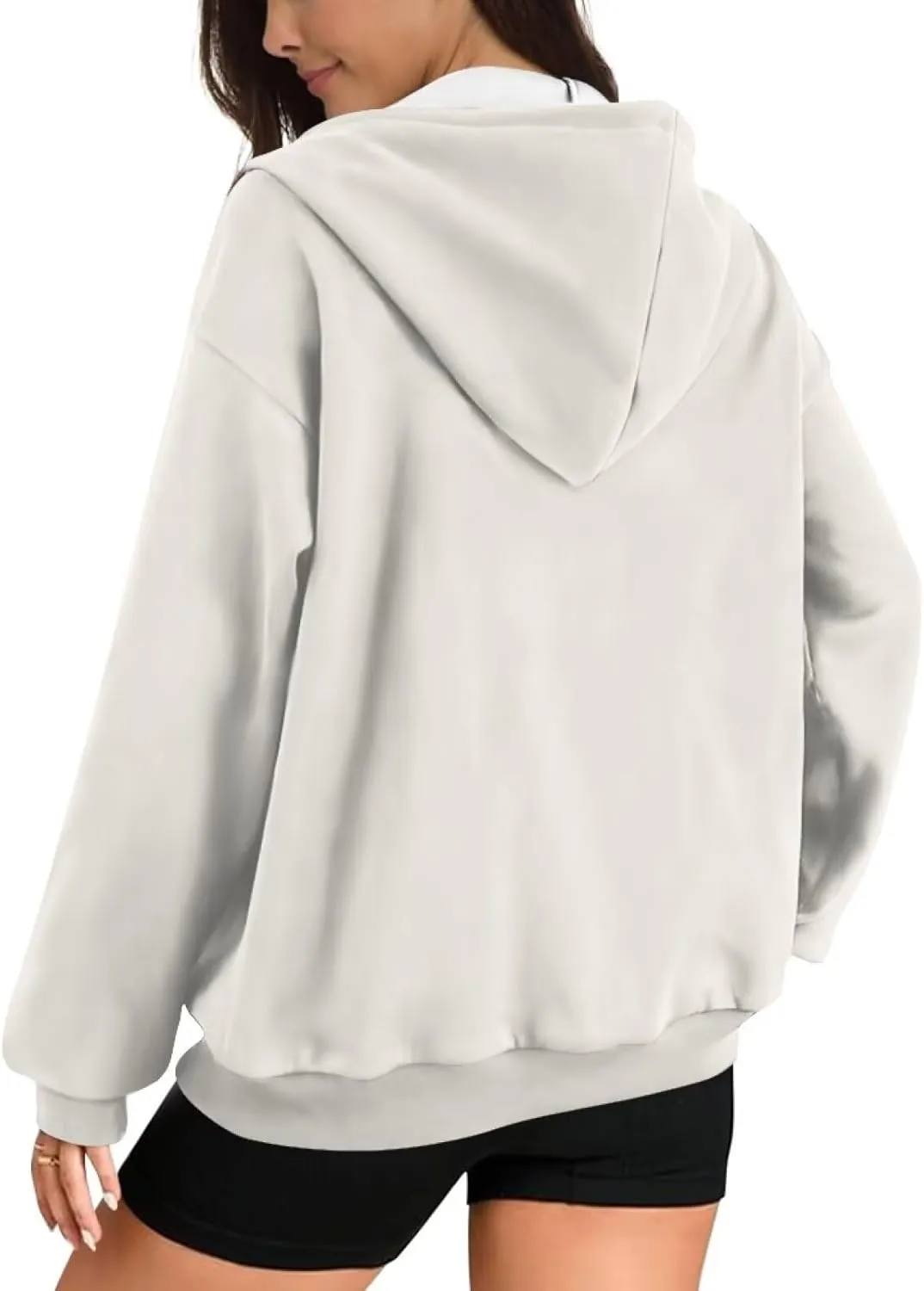 Womens Oversized Hoodie with Zipper Pockets Hooded Gradient Sweatshirt Women Zip Up Sweater Women Size XS-4XL