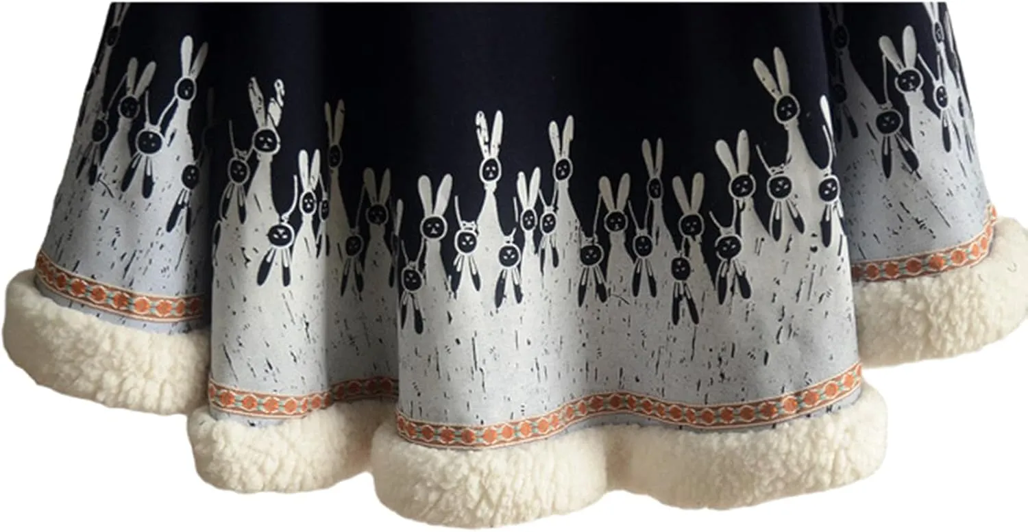 Women's Sherpa Fleece Lined Throw Cape Poncho Cloak for Girls Winter Warm Bunny Ears Pullover Hoodie Cute