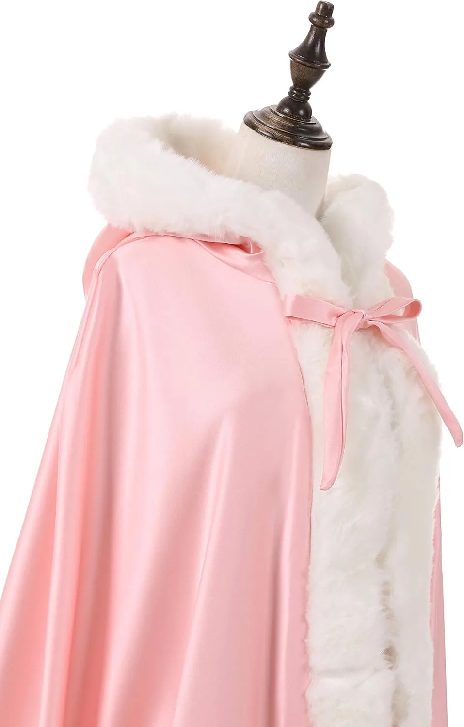 WOWBRIDAL Women's 57in Bridal Cape Wedding Cloak With Hand Muff Floor-length