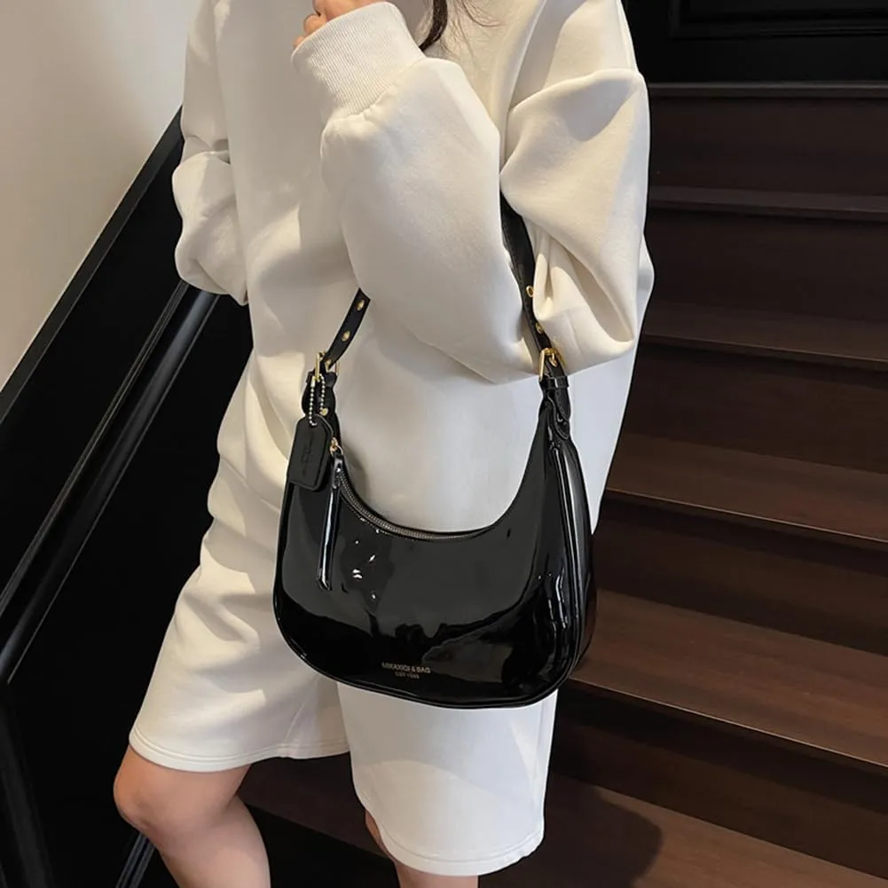 YFGBCX Cute Hobo Tote Handbag Crescent Shoulder Bags for Women Under the Arm Purses Mini Clutch Purse with Zipper Closure