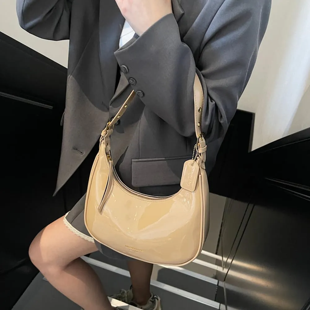 YFGBCX Cute Hobo Tote Handbag Crescent Shoulder Bags for Women Under the Arm Purses Mini Clutch Purse with Zipper Closure