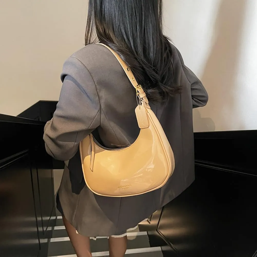 YFGBCX Cute Hobo Tote Handbag Crescent Shoulder Bags for Women Under the Arm Purses Mini Clutch Purse with Zipper Closure