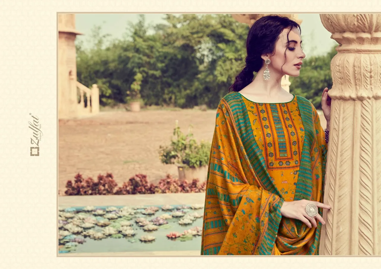 Zulfat Designer Studio Winter Affair Vol 2 Pure Pashmina Pakistani Designer Salwar Kameez