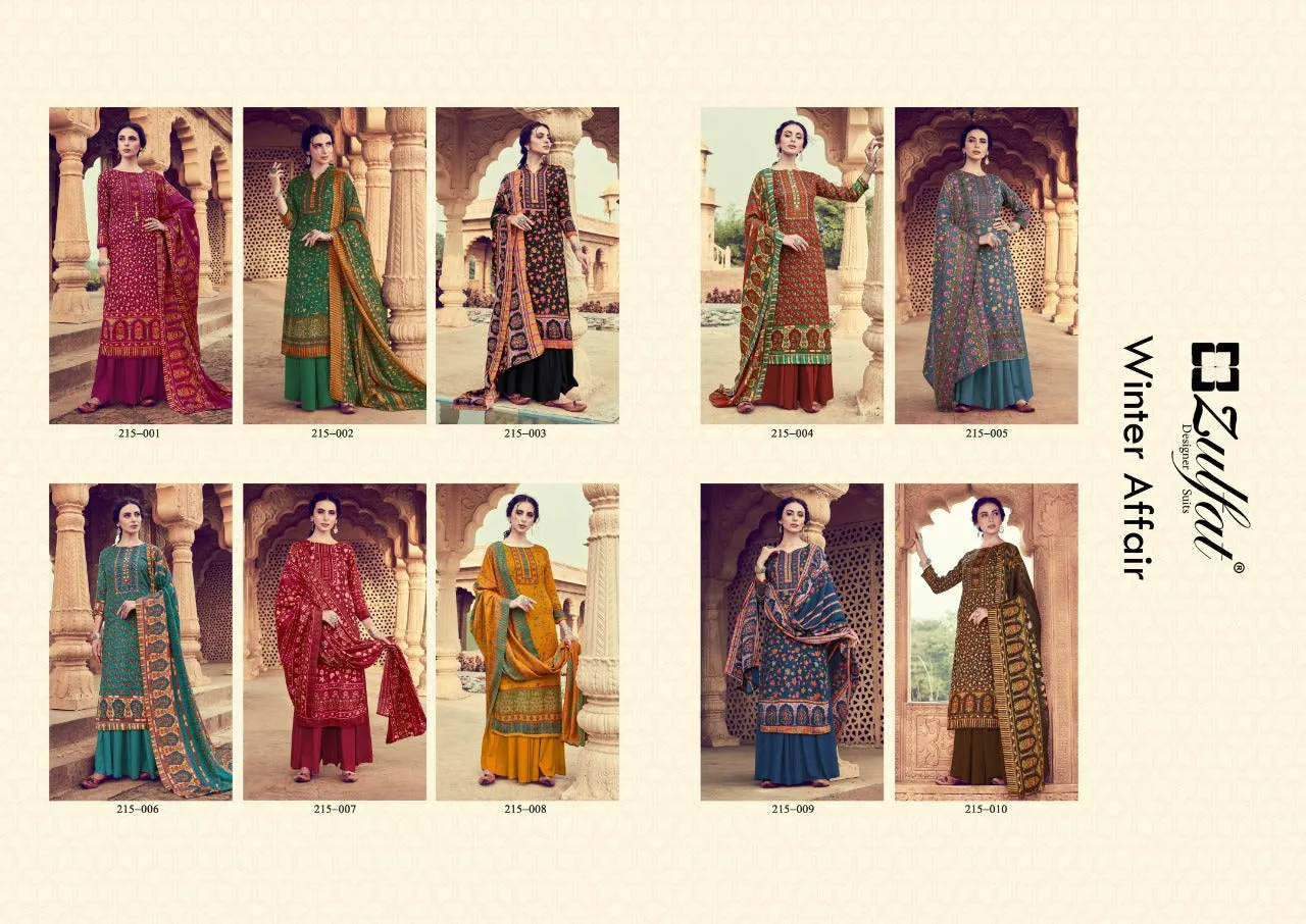 Zulfat Designer Studio Winter Affair Vol 2 Pure Pashmina Pakistani Designer Salwar Kameez