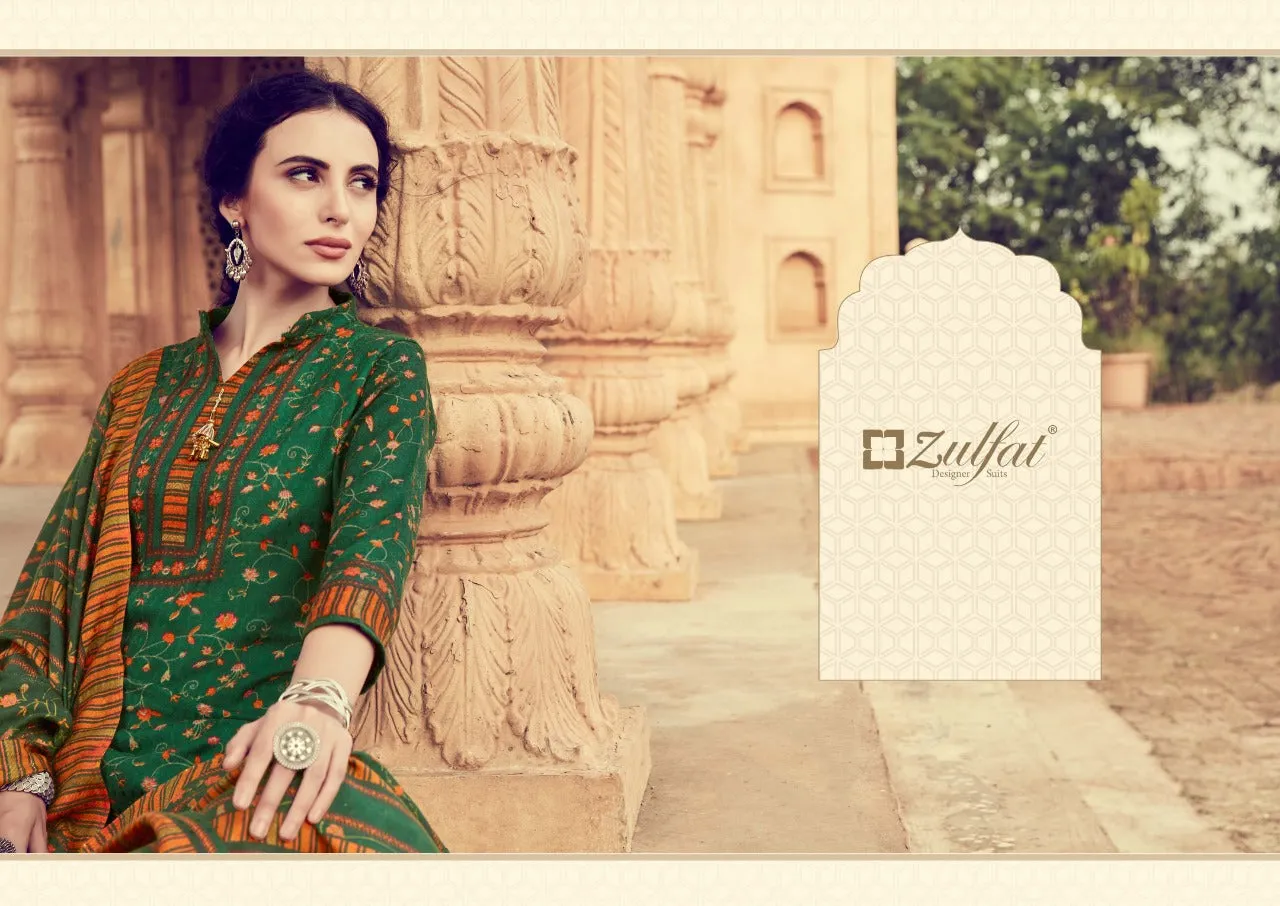 Zulfat Designer Studio Winter Affair Vol 2 Pure Pashmina Pakistani Designer Salwar Kameez